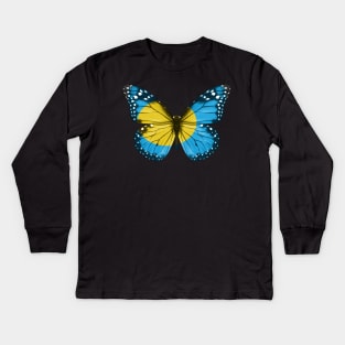 Palauan Flag  Butterfly - Gift for Palauan From Palau Kids Long Sleeve T-Shirt